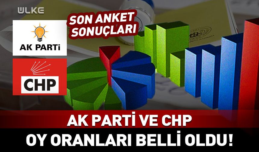 Son anket sonuçları: AK Parti ve CHP oy oranları belli oldu!