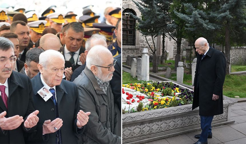 Devlet Bahçeli şehitlere veda etti! Yazıcıoğlu'nun kabrini ziyaret etti