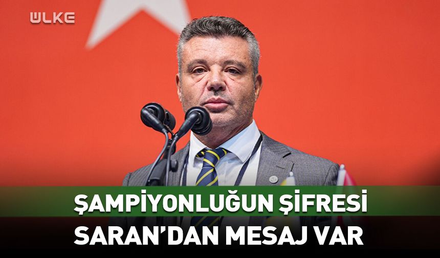 Sadettin Saran şampiyonluğun şifresini açıkladı