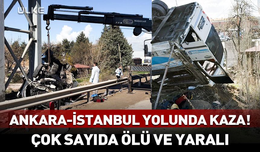 Feci kaza: Otobüs üst geçide çarptı!