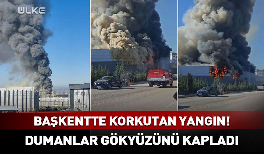 Ankara'da korkutan yangın! Dumanlar gökyüzünü kapladı