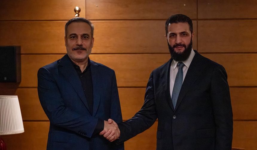 Ahmed Şara Bakan Hakan Fidan'ı kabul etti