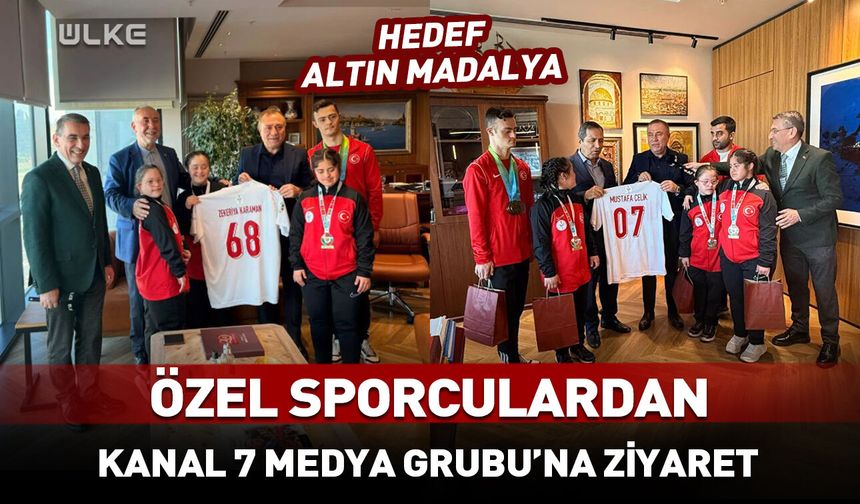 Özel sporculardan Kanal 7 Medya Grubu'na ziyaret
