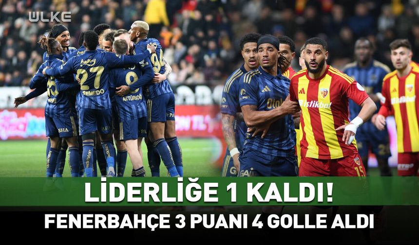 Liderliğe 1 adım kaldı!