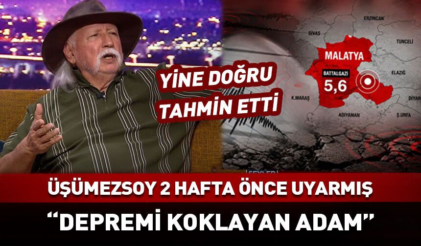 Prof. Dr. Şener Üşümezsoy Malatya depremini iki hafta önceden bildi