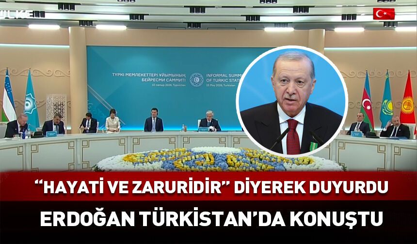 Cumhurbaşkanı Erdoğan'dan Türkistan'da KKTC vurgusu