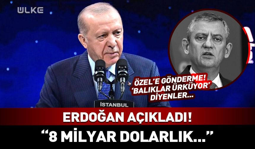 Cumhurbaşkanı Erdoğan açıkladı! "8 milyar dolarlık..."