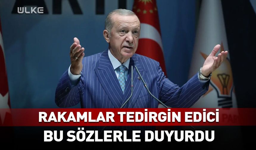 Rakamlar tedirgin edici! Erdoğan bu sözlerle duyurdu