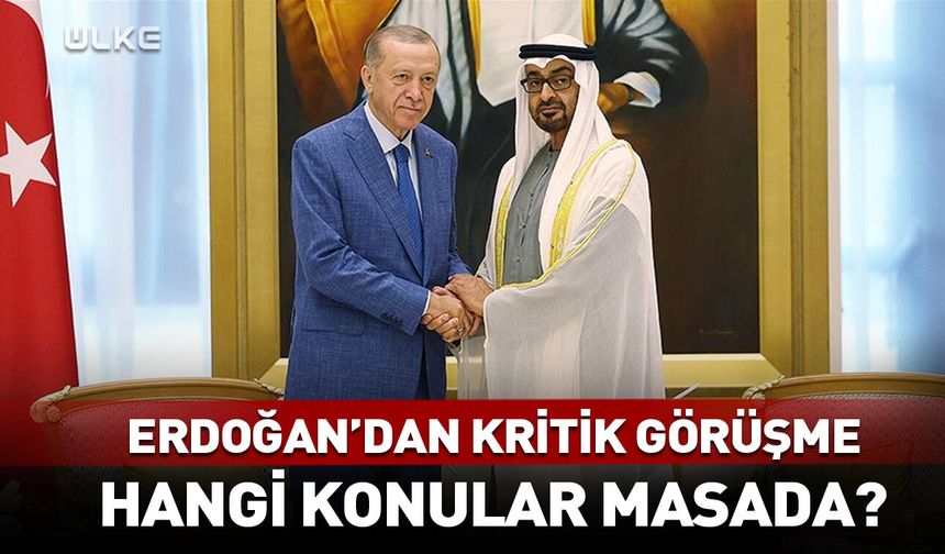 Erdoğan ile BAE Devlet Başkanı arasında kritik görüşme