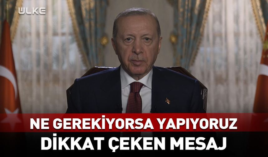 Cumhurbaşkanı Erdoğan'dan Kurban Bayramı mesajı