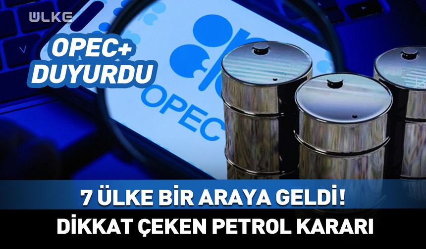 OPEC+ üyesi 7 ülkeden dikkat çeken petrol kararı!
