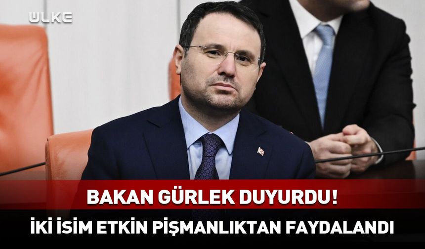 Bakan Gürlek duyurdu! Özkan Yalım etkin pişmanlıktan faydalandı