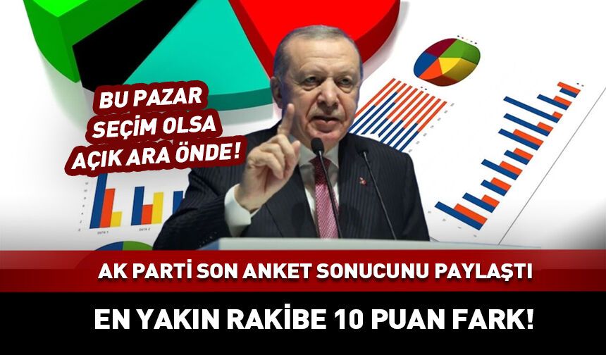 AK Parti son anketi duyurdu! En yakın rakibe 10 puan fark...