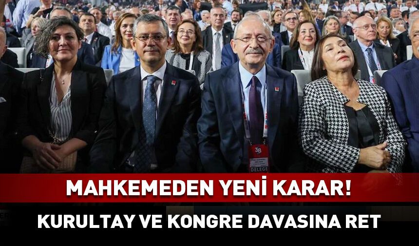 "CHP" davasına ret!