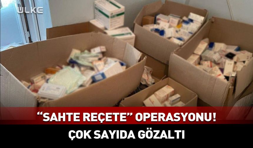İstanbul merkezli dev "sahte reçete" operasyonu!