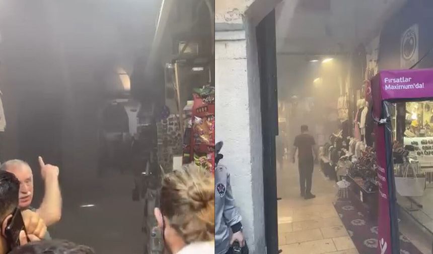 İstanbul Kapalıçarşı'da yangın! Panik dolu anlar