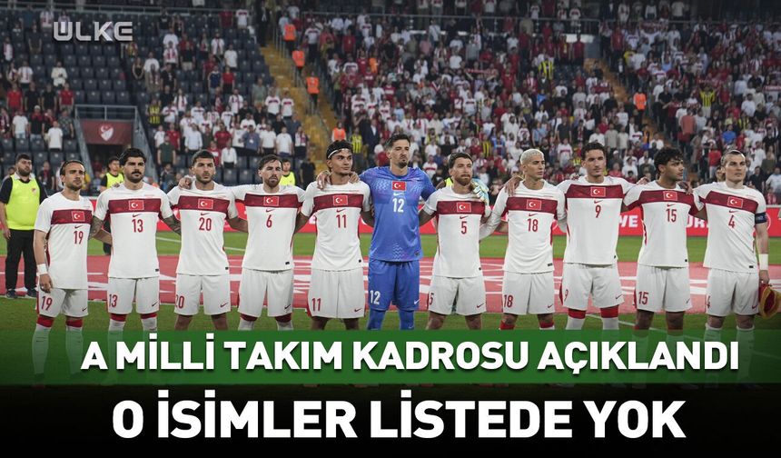 A Milli Takım Kadrosu açıklandı! O isimler listede yok