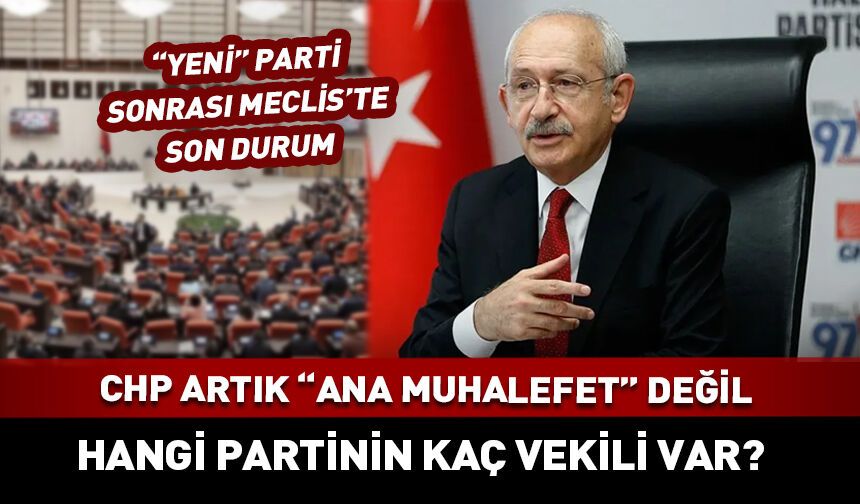 CHP artık 5. sırada! Meclis'te hangi partinin kaç vekili var?