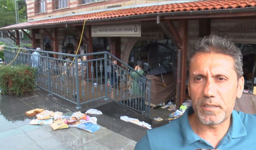 Üsküdar Sahaflar Çarşısı sular içinde! Esnaf isyan etti