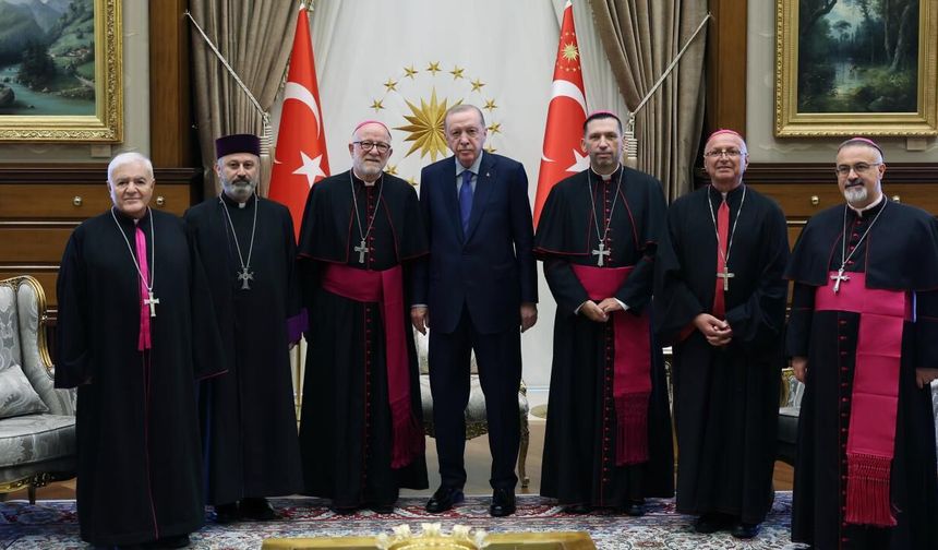 Cumhurbaşkanı Erdoğan, Türkiye Katolik Episkoposlar heyetini kabul etti