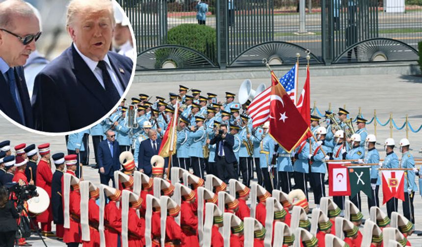 Erdoğan Trump'ı karşıladı! "Osmanlı" detayı dikkat çekti