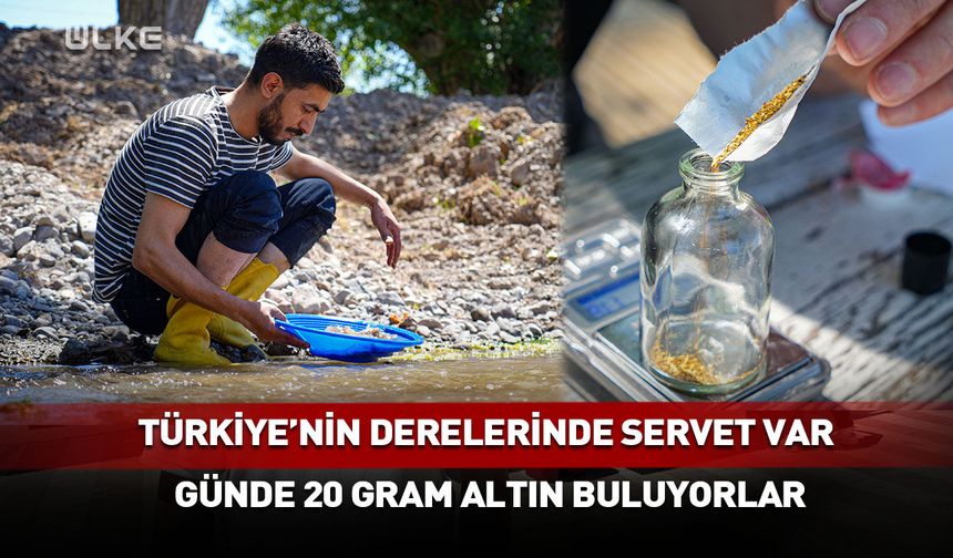 Türkiye'nin derelerinde servet var! Günde 20 gram altın çıkartıyorlar