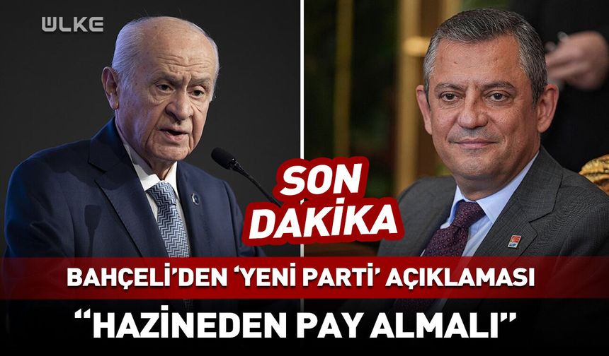 Devlet Bahçeli'den 'yeni parti' çıkışı