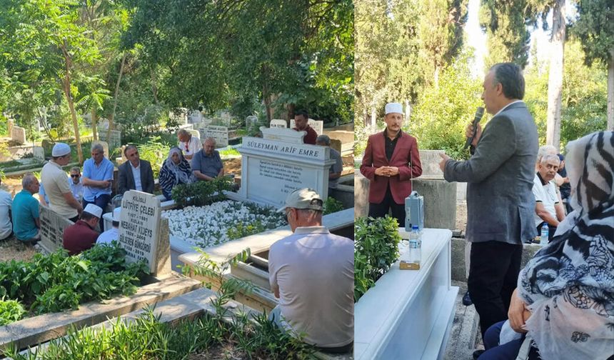 Siyaset ve fikir insanı Süleyman Arif Emre kabri başında dualarla anıldı