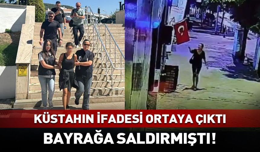 Bayrağa saldıran küstahın ifadesi ortaya çıktı!
