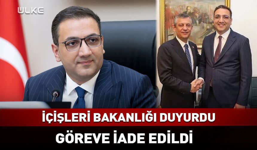 CHP'li başkan göreve iade edildi