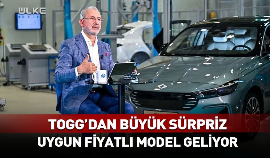 TOGG'dan büyük sürpriz! Uygun fiyatlı model geliyor
