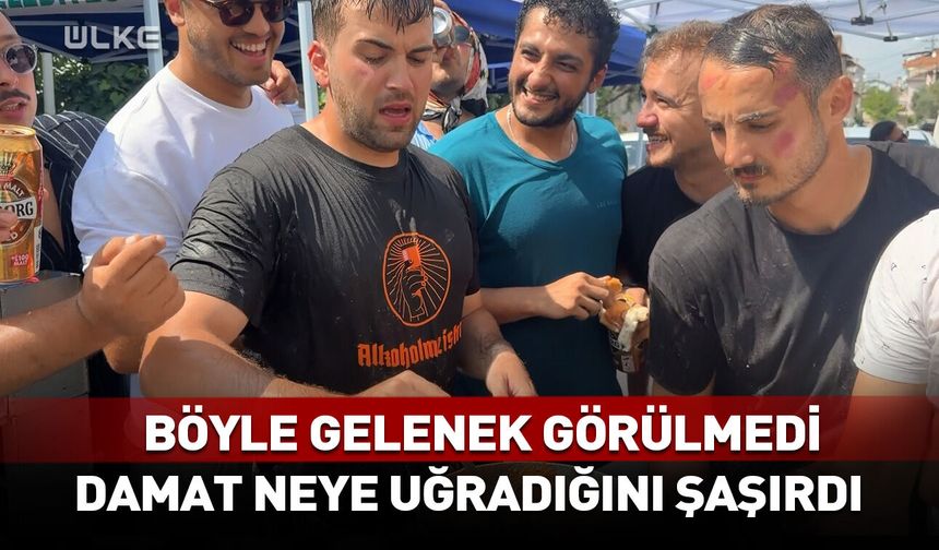 Böyle gelenek görülmedi! Damat neye uğradığını şaşırdı...