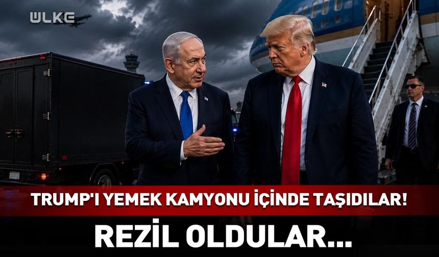 Trump'ı yemek kamyonu içinde taşıdılar! Rezil oldular...