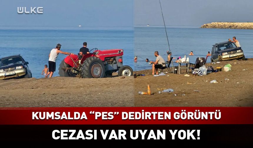 Kumsalda "yok artık" dedirten görüntü!