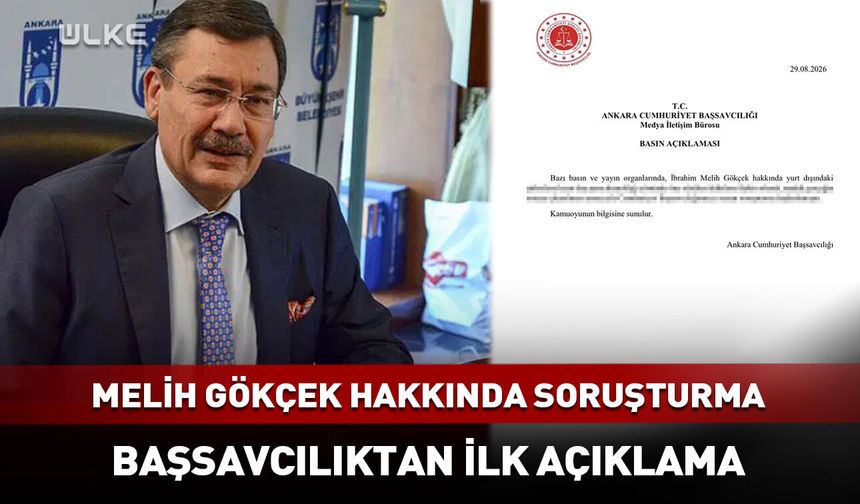 Melih Gökçek hakkında soruşturma! Başsavcılıktan ilk açıklama