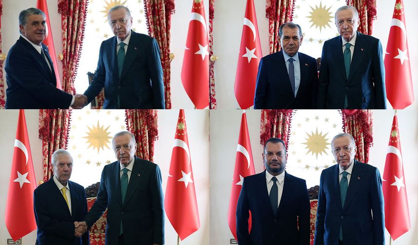 Erdoğan'dan dikkat çeken görüşme! 4 spor kulübü başkanını kabul etti