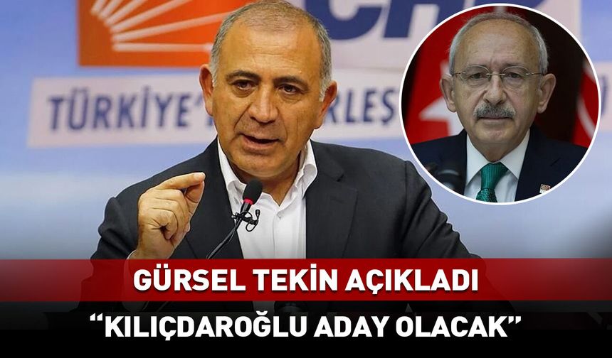 Gürsel Tekin açıkladı: Kılıçdaroğlu aday olacak