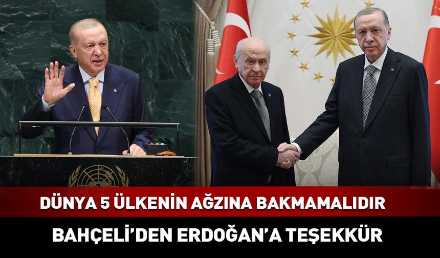 Bahçeli'den Erdoğan'a teşekkür