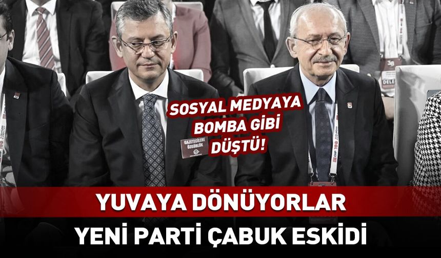 Yeni Parti çabuk eskidi! Yuvaya dönüyorlar