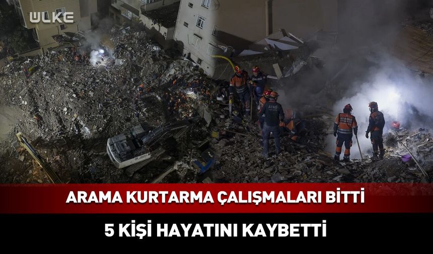 Maltepe'de çöken binada arama kurtarma sona erdi: Can kaybı 5'e yükseldi!