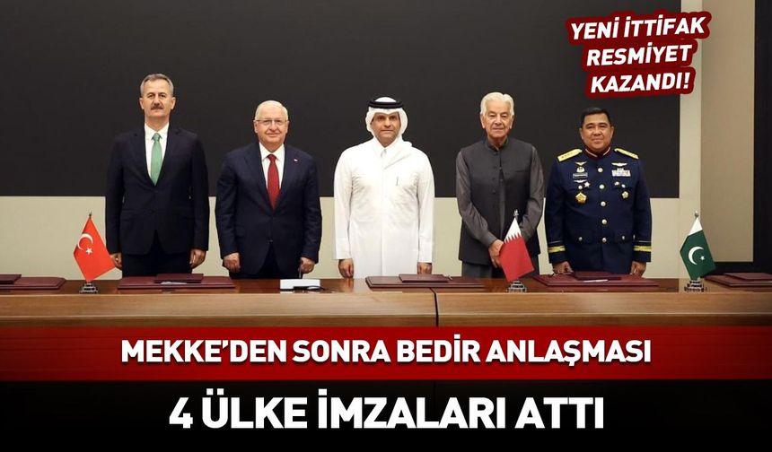 Mekke'den sonra Bedir Anlaşması! Türkiye dahil 4 ülke...