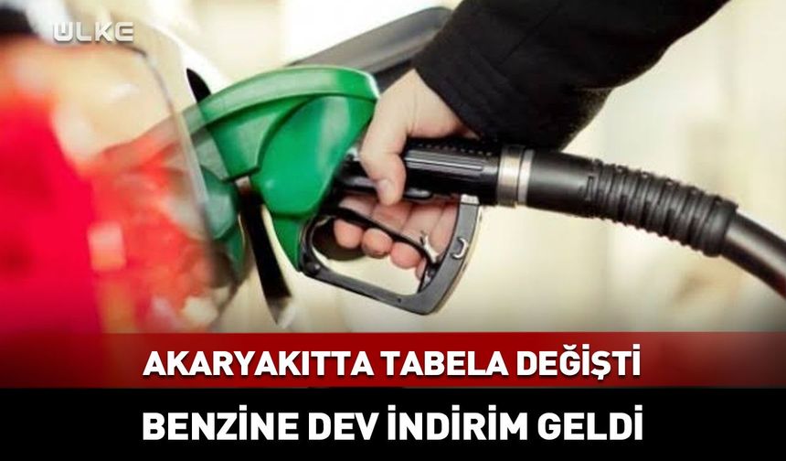 Akaryakıtta tabela değişti! Benzine indirim geldi