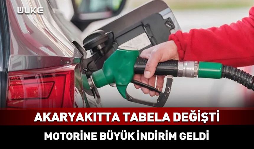 Akaryakıtta tabela değişti! Büyük indirim geldi