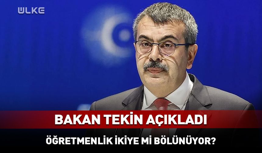 Bakan Tekin açıkladı: İlkokullarda sınıf öğretmenliği sistemi değişiyor mu?