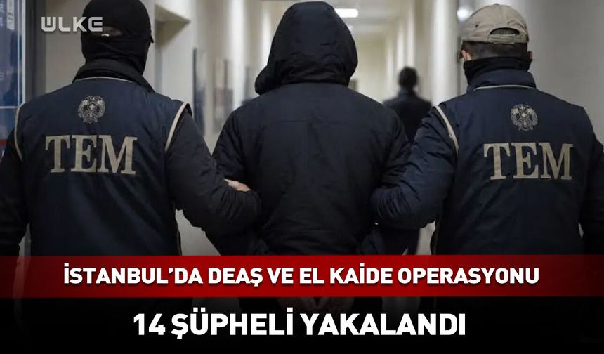 DEAŞ ve El Kaide operasyonunda 14 gözaltı