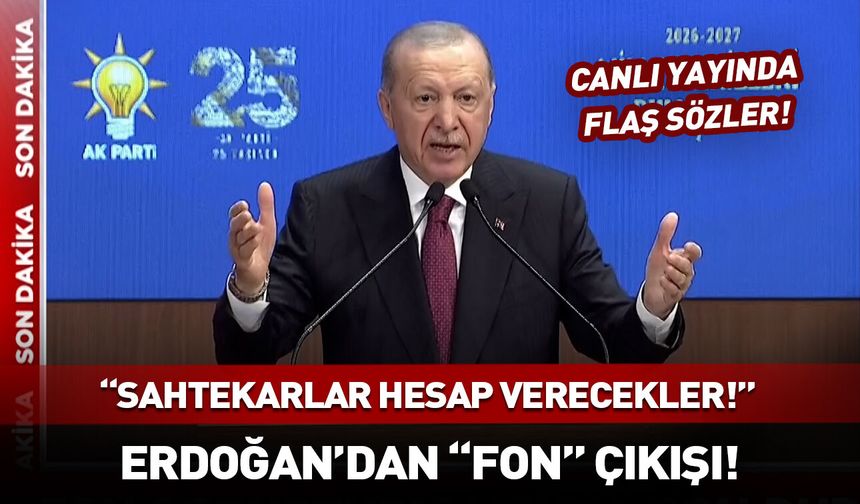 "Sahtekarlar hesap verecek!" Erdoğan'dan canlı yayında "fon" açıklaması...