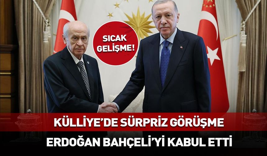 Cumhurbaşkanı Erdoğan, Bahçeli'yi Külliye'de kabul etti
