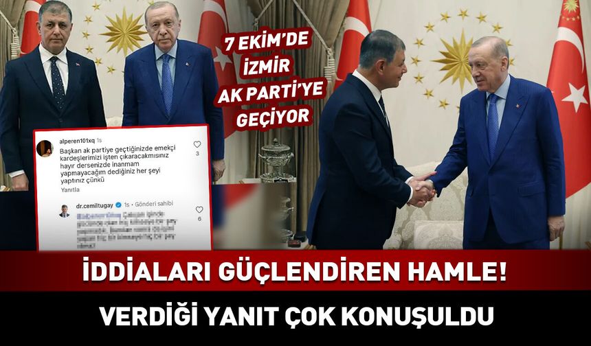 Cemil Tugay'dan "AK Parti" açıklaması geldi! 7 Ekim'de rozeti takıyor mu?