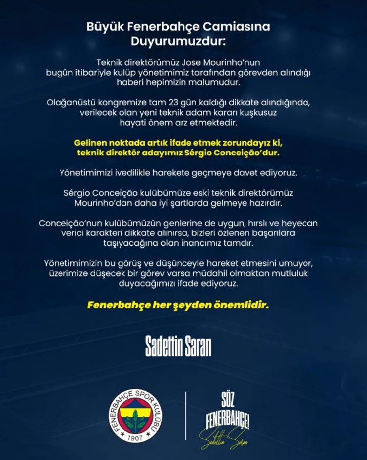 Sadettin Saran Aciklama