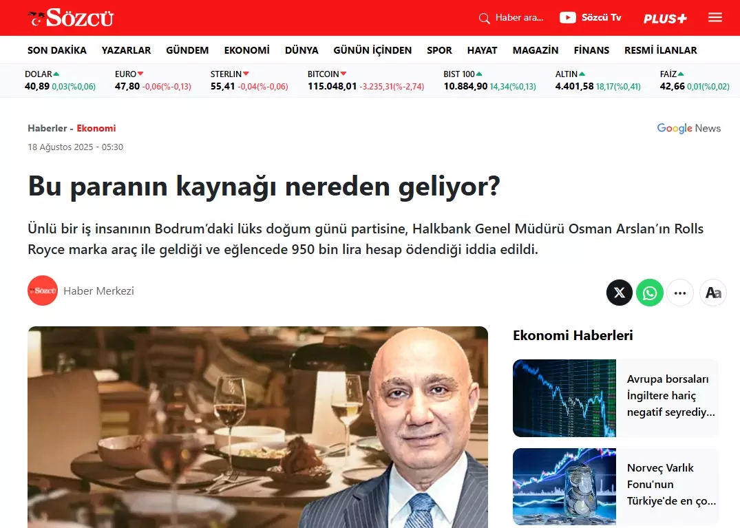 Sözcü Halkbank Ulketv.com
